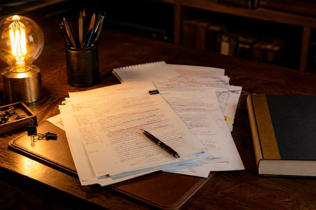 Evaluación de manuscrito profesional